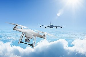 UAV flying at the same height that planes to do capture plane footage and therefore must require drone insurance to fly at that altitude