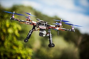 a drone being used in the entertainment industry for aerial photography and videography